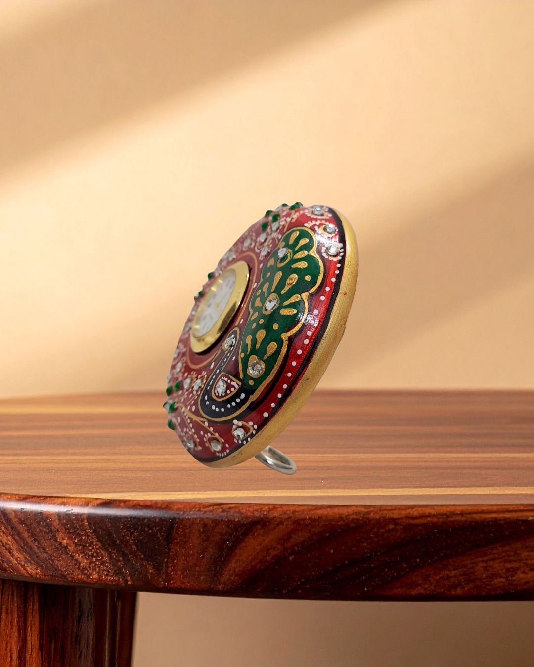 Rajasthani Duniyaa Handcrafted Marble Pin Watch – Minimal Classic Design