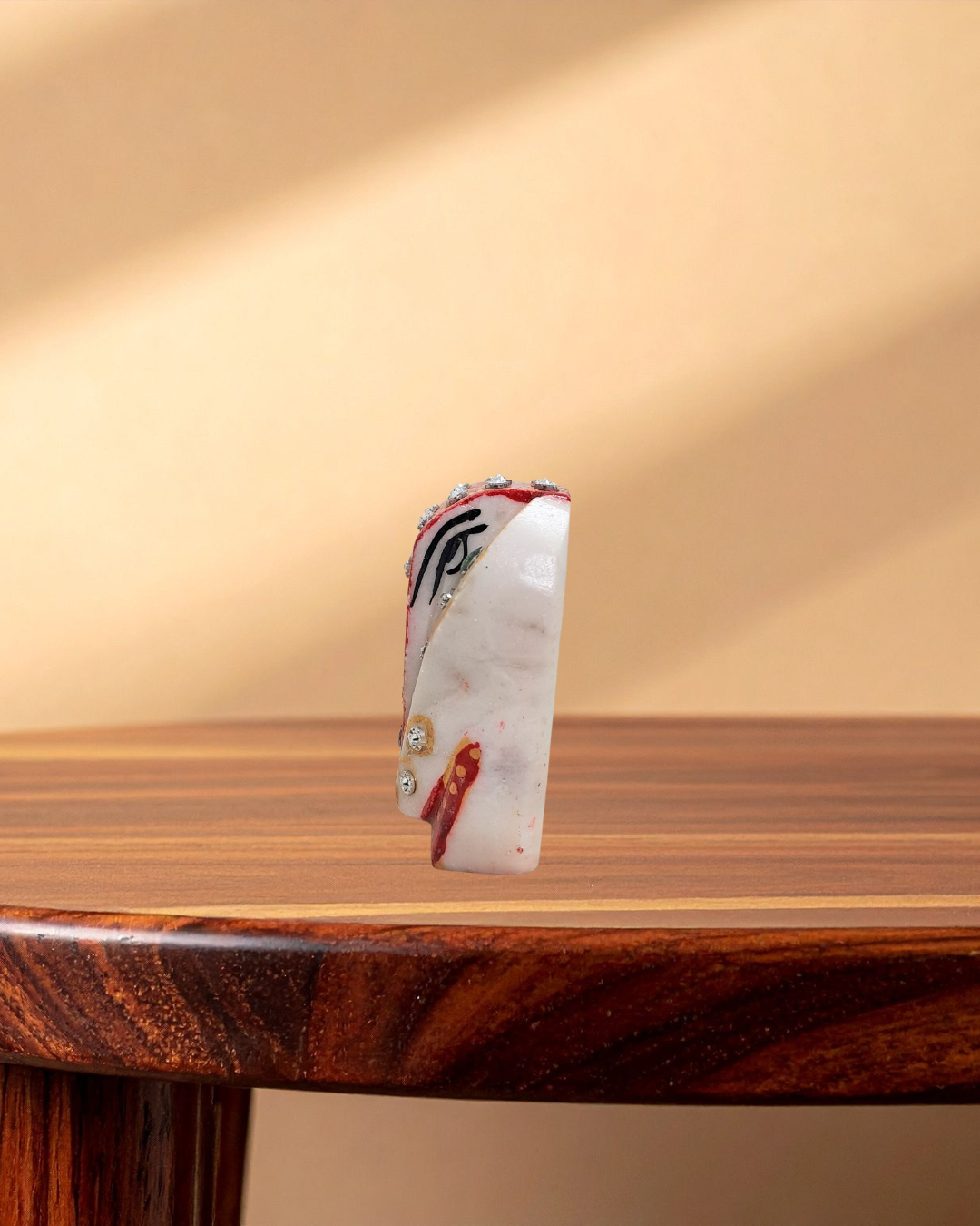 Rajasthani Duniyaa 4x4 Inch Marble Chowki with Marble Ganesh Idol – Traditional Pooja Décor