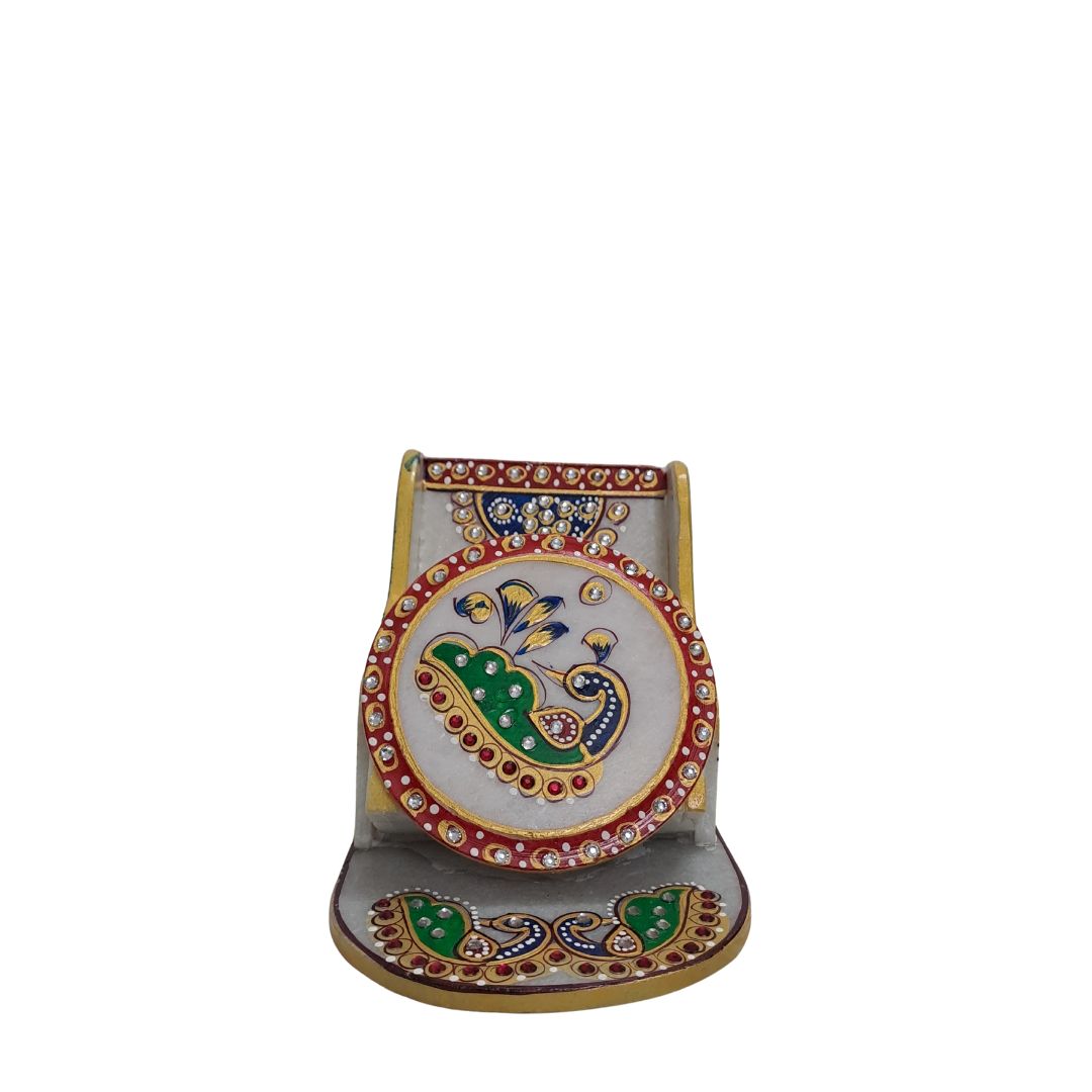 Rajasthani Duniyaa Handcrafted Marble Mobile Stand – Elegant & Functional