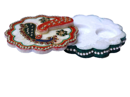 Rajasthaniduniyaa Designer Marble Chopra – A Touch of Royal Elegance for Your Pooja Rituals - Rajasthaniduniyaa