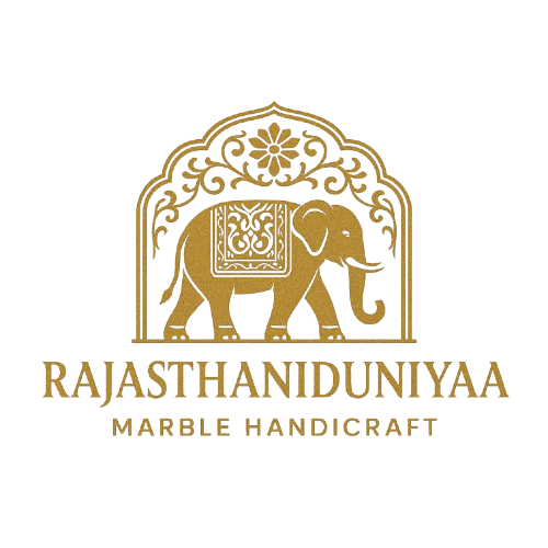 Set of handcrafted natural marble drink coasters for tabletops on Rajasthani Duniyaa.