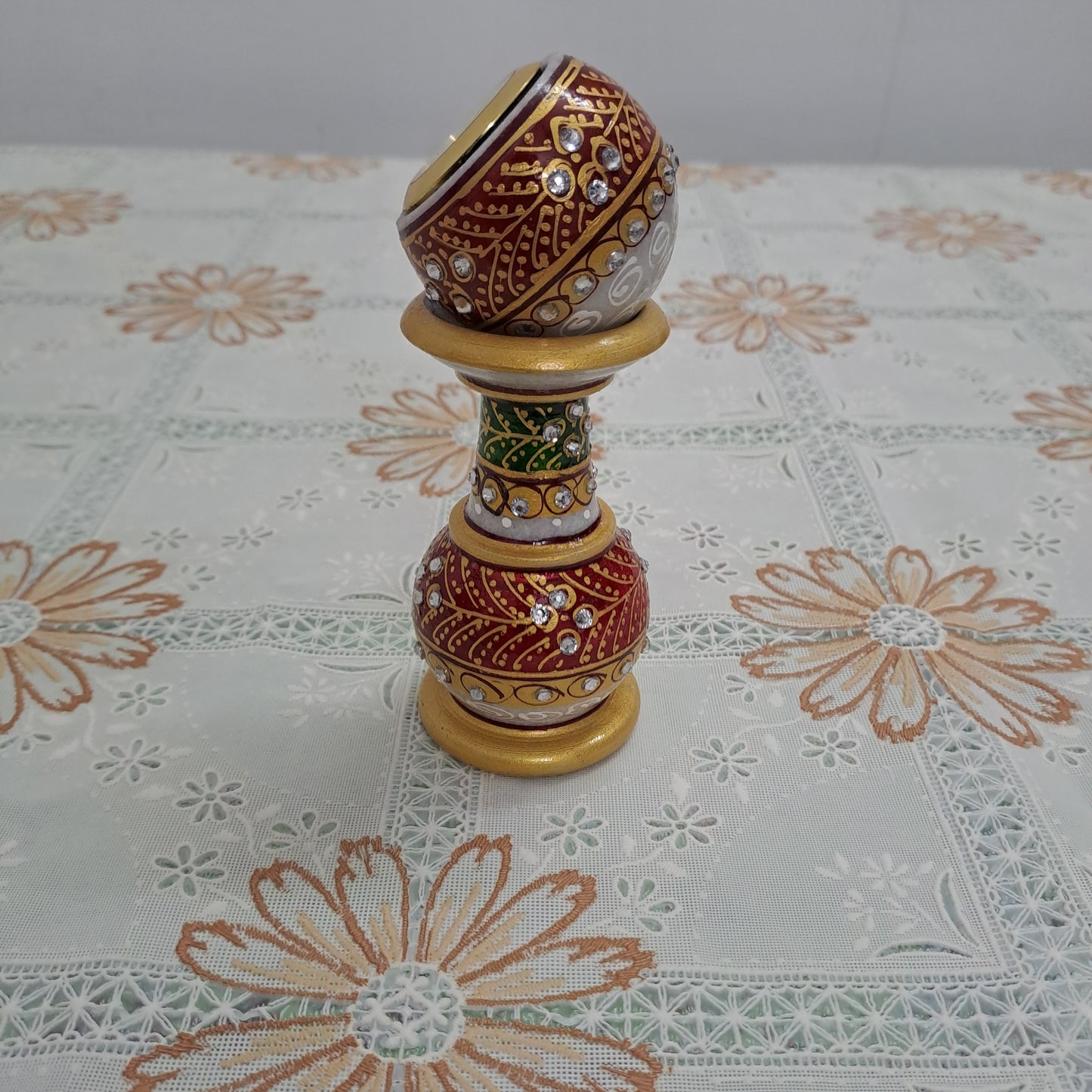 Rajasthani Duniyaa Handcrafted Marble Pillar Watch – Classic Timepiece in Royal Style