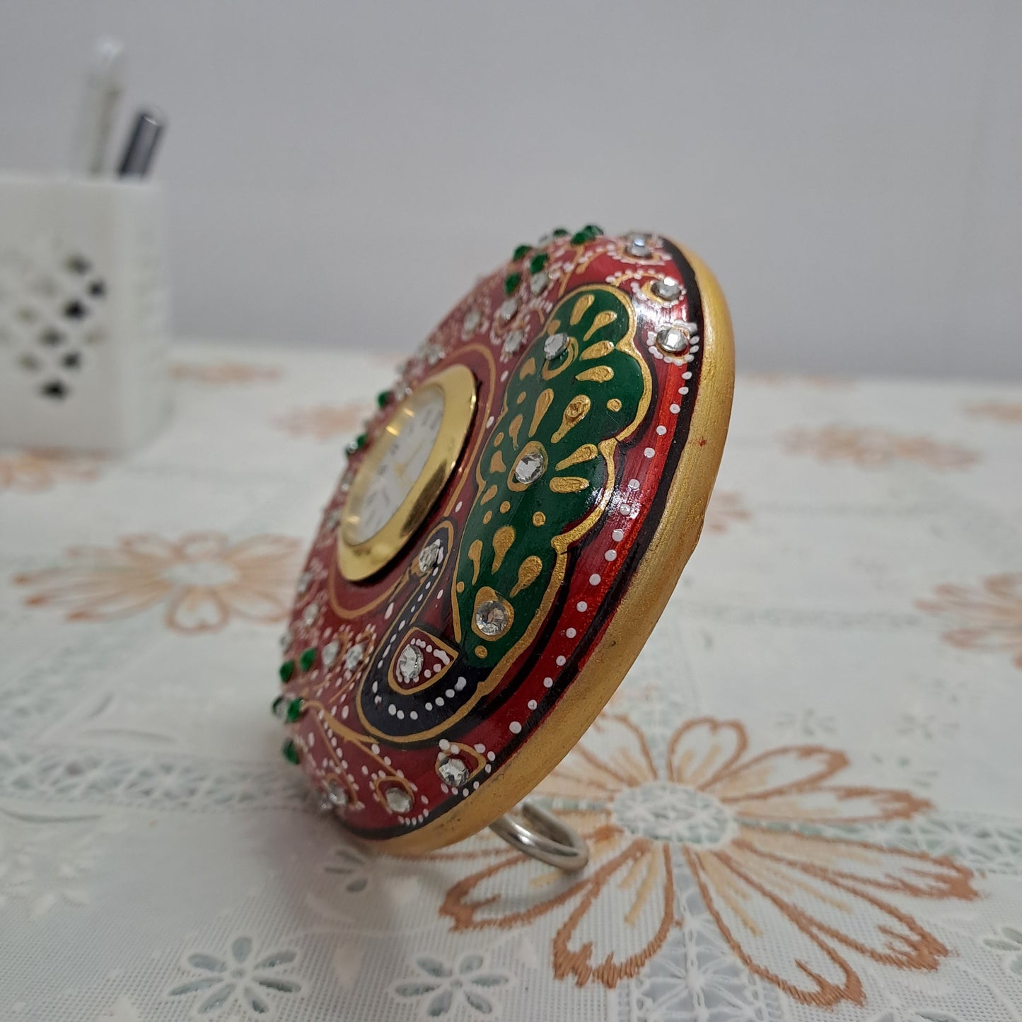 Rajasthani Duniyaa Handcrafted Marble Pin Watch – Minimal Classic Design