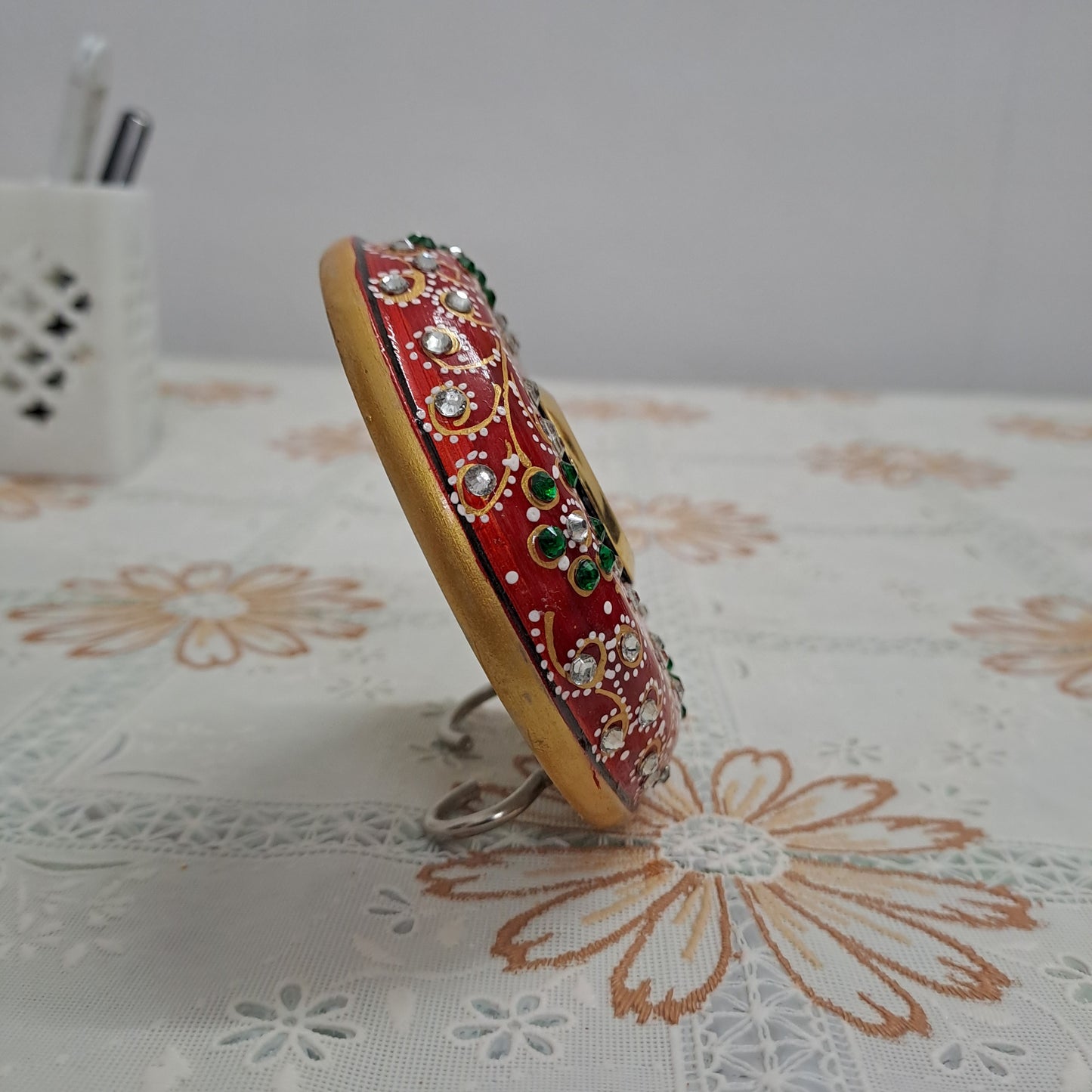 Rajasthani Duniyaa Handcrafted Marble Pin Watch – Minimal Classic Design