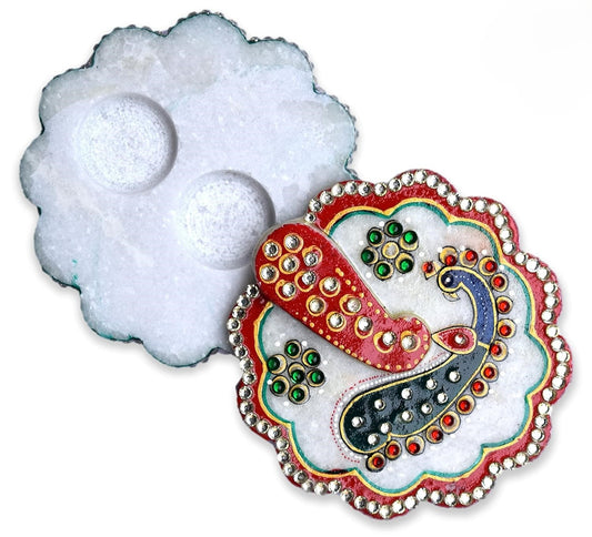 Rajasthaniduniyaa Designer Marble Chopra – A Touch of Royal Elegance for Your Pooja Rituals