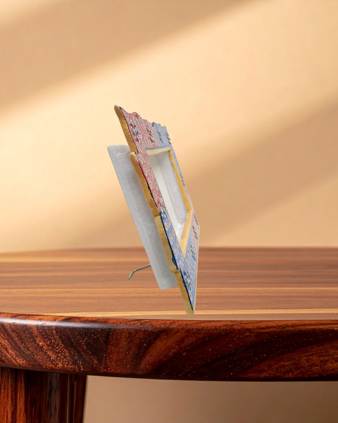 Rajasthani Duniyaa Handcrafted Marble Photo Frame – Traditional Meenakari Design