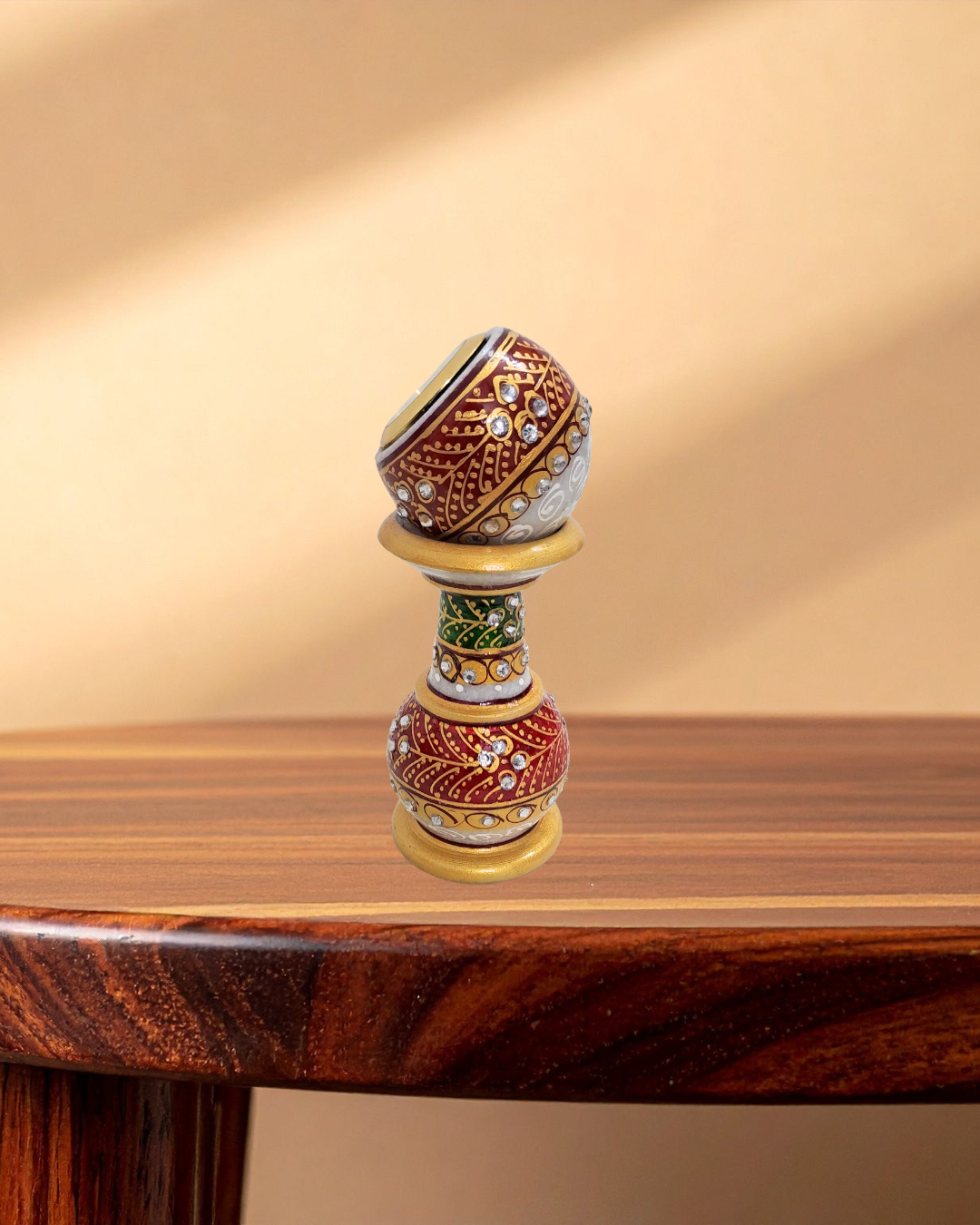 Rajasthani Duniyaa Handcrafted Marble Pillar Watch – Classic Timepiece in Royal Style