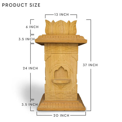 Brown sandstone Tulsi pot placed for balcony and garden decor