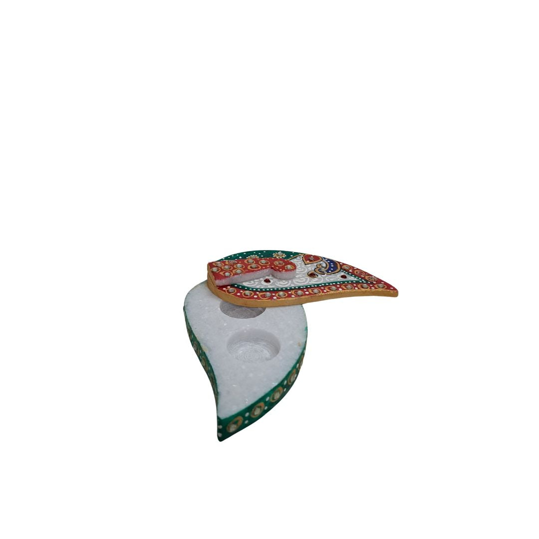Rajasthani Duniyaa 5-Inch White Marble Tilak Chopda