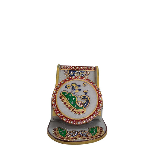 Rajasthani Duniyaa Handcrafted Marble Mobile Stand – Elegant & Functional