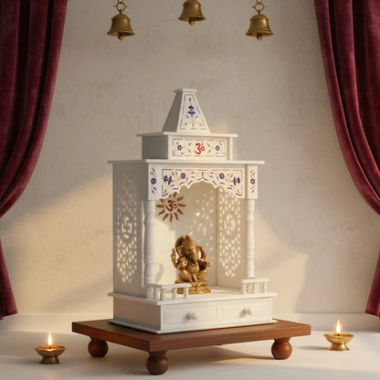 handcrafted-makrana-marble-mandir-with-intricate-pillars