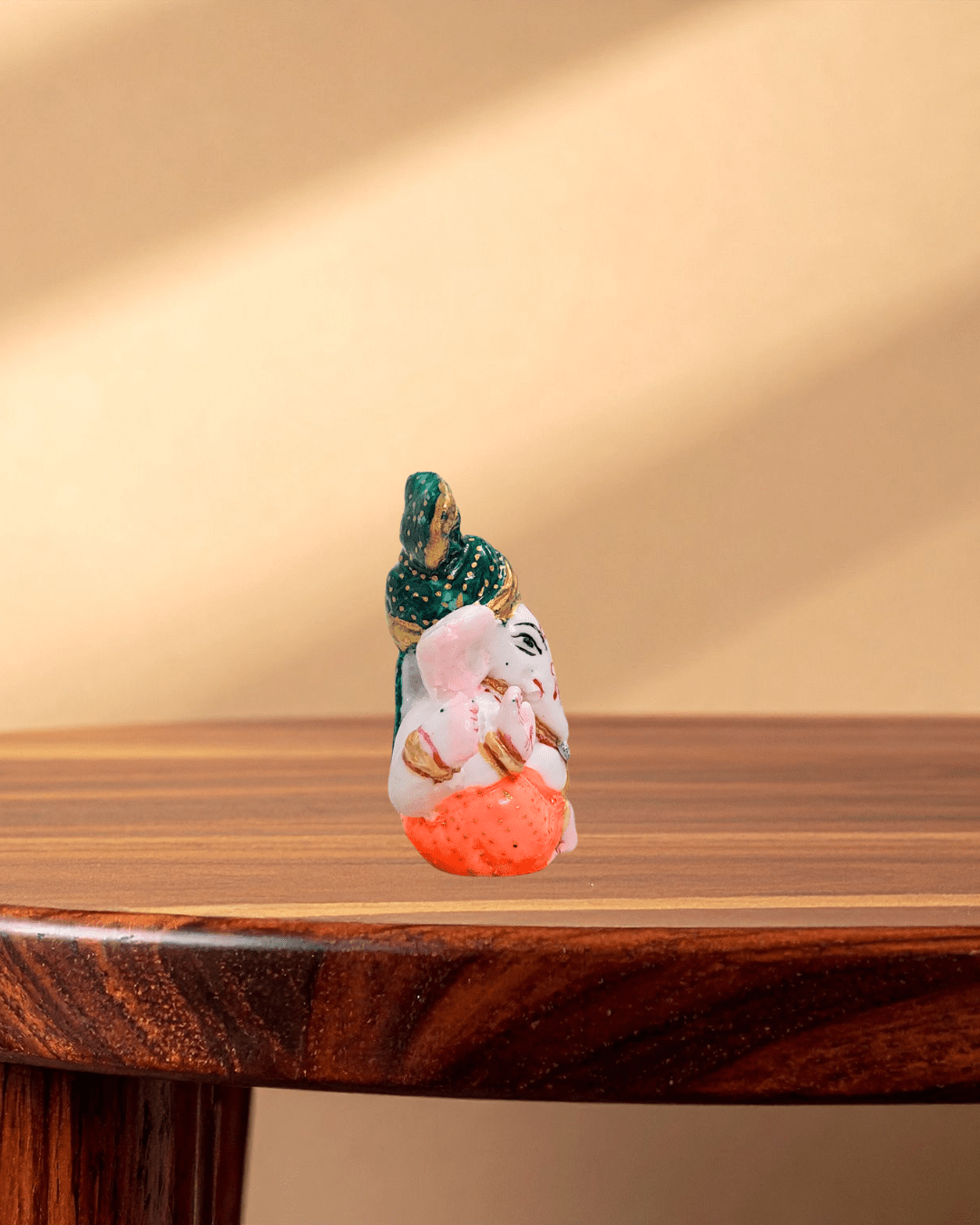 Rajasthani Duniyaa 4x4 Inch Marble Chowki with Small Resin Ganesh Idol – Compact Spiritual Décor - Rajasthaniduniyaa