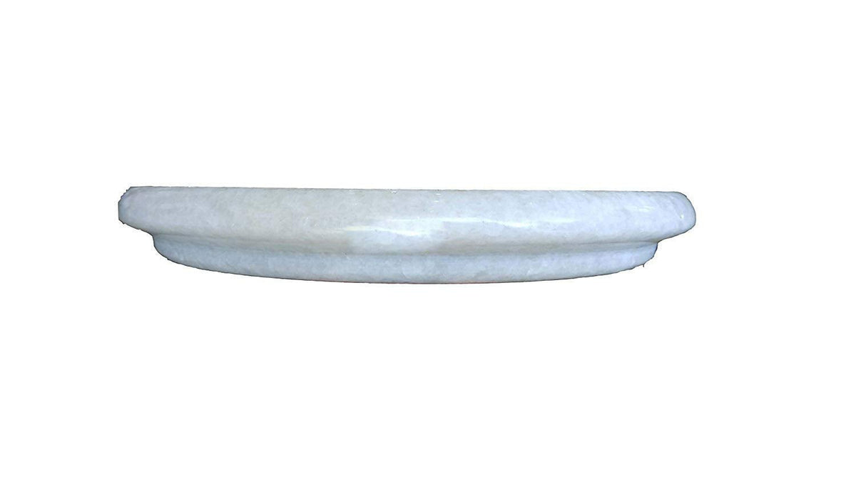Handcrafted white marble chakla 10 inch traditional roti maker rolling board for kitchen